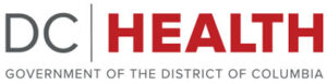 A red and white logo for the head of the district.
