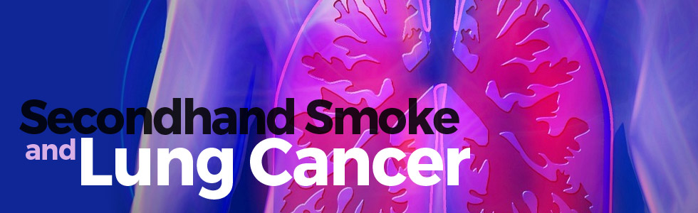 A purple background with the words and smoke cancer written in it.